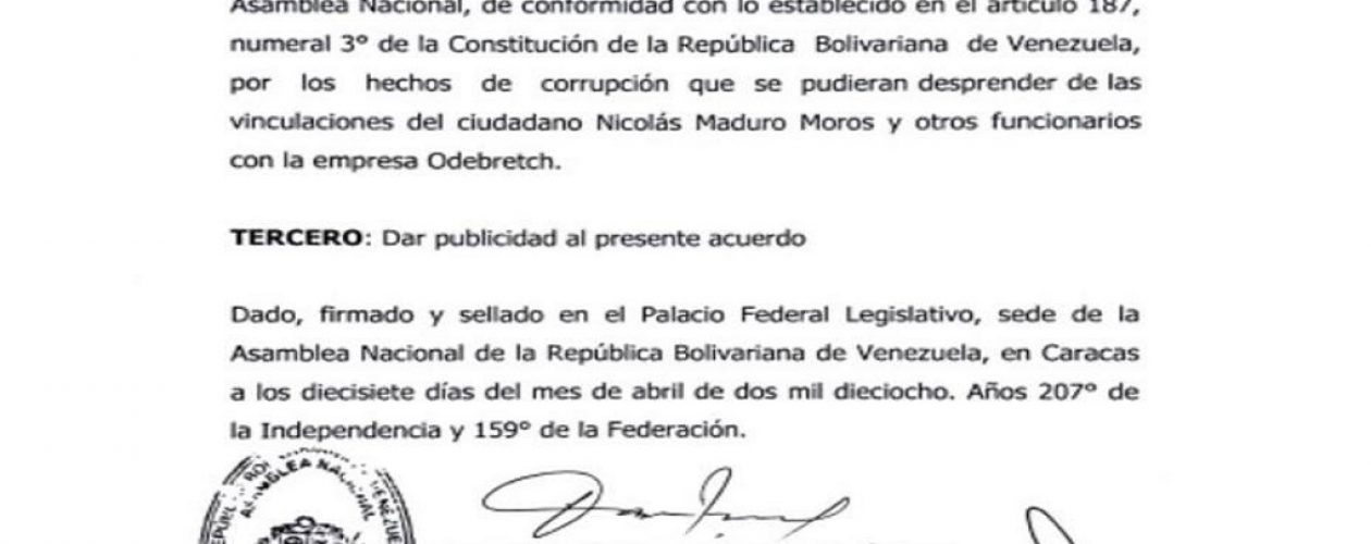 Diputado del partido de Falcón no firmó acuerdo para antejuicio de Maduro