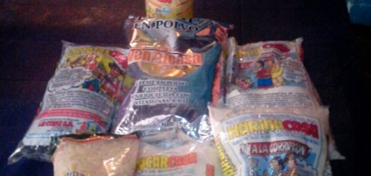 Bolsas de comida de los Clap vendidas por bachaqueros