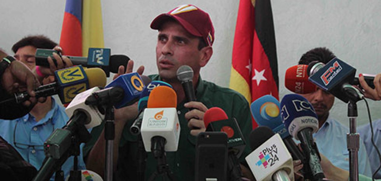 Capriles: CNE y Gobierno negocian para impedir cumplir con 20% de firmas