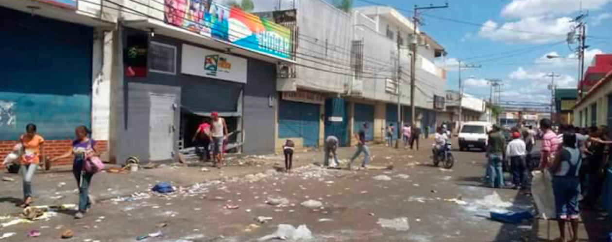 Saqueos, represión y detenidos se vivió en Calabozo tras protestas por alimentos