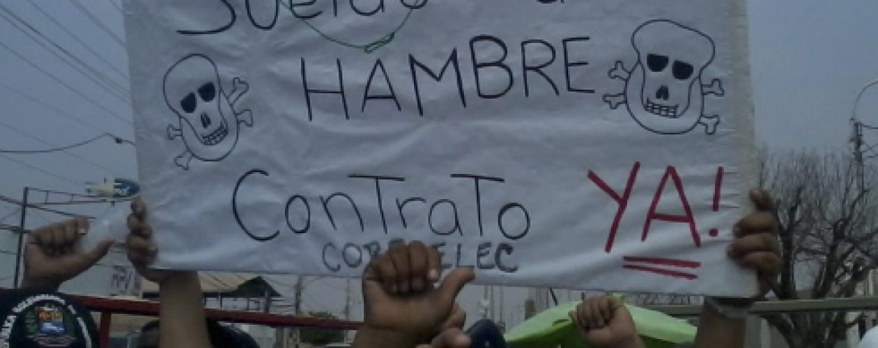 Trabajadores de Corpoelec se la cantaron a Motta Domínguez