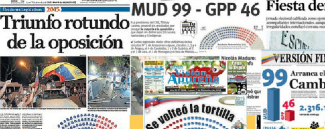 Así tituló la prensa los resultados electorales