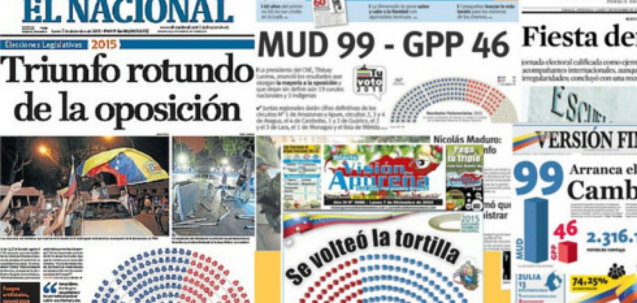 Así tituló la prensa los resultados electorales