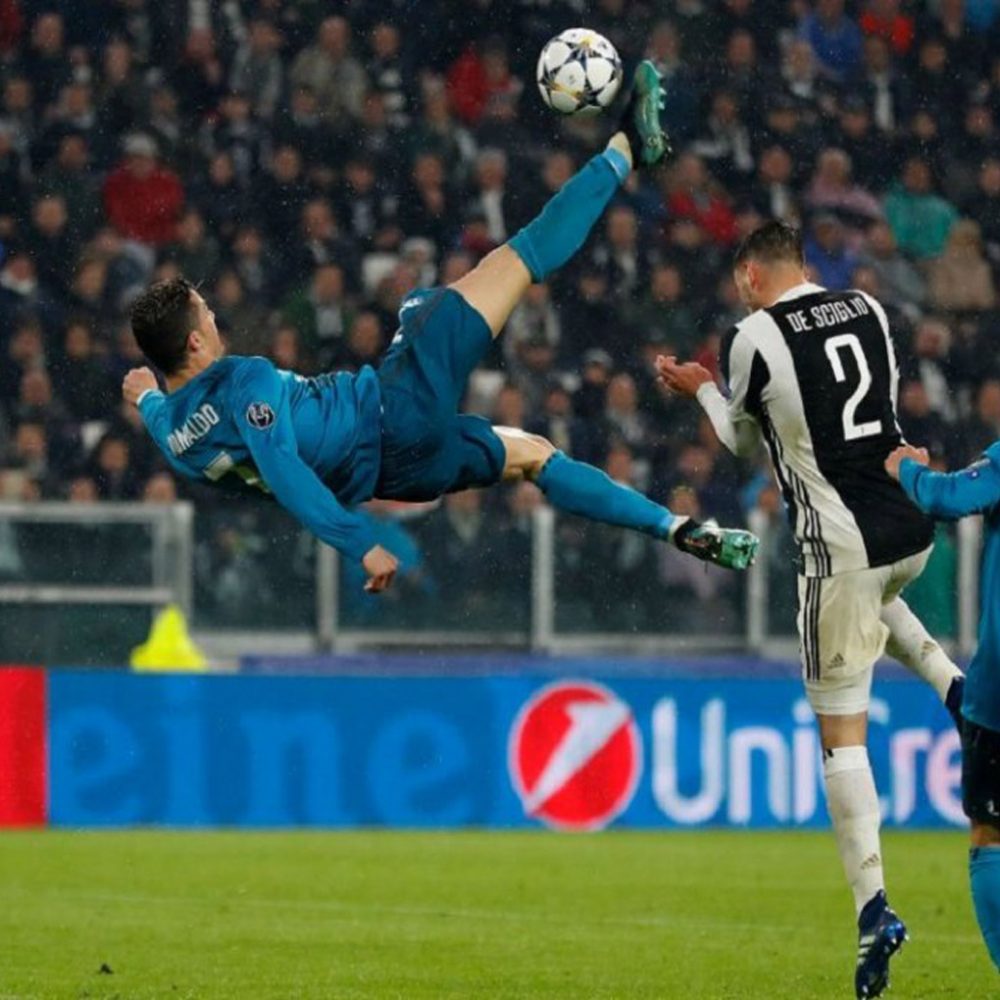 Gol de Cristiano de chilena lo ensayó sobre el césped del Juventus Stadium