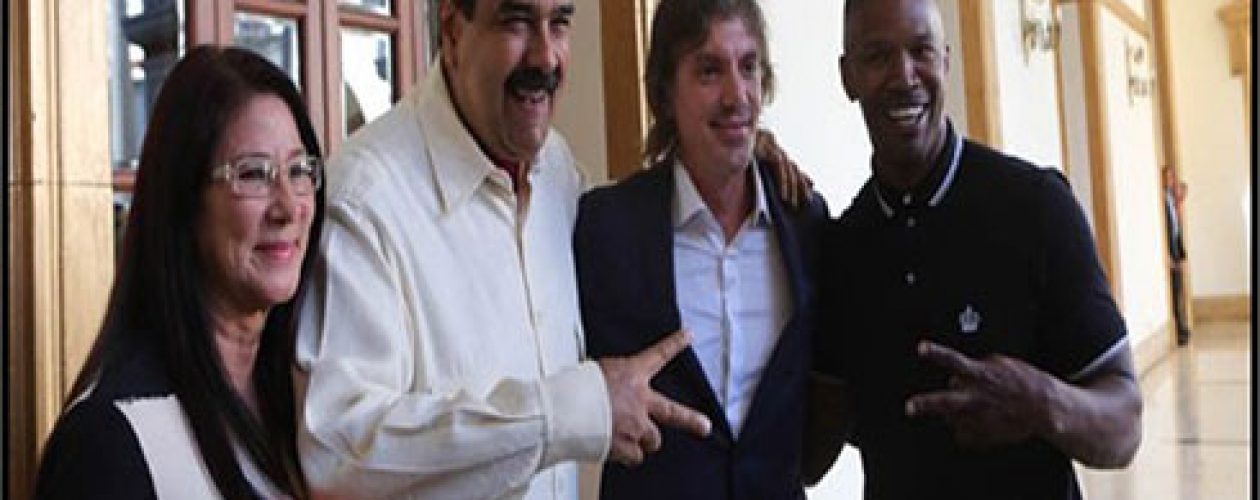 Jamie Foxx y Lukas Daniel Haas se reunieron con Maduro en Miraflores