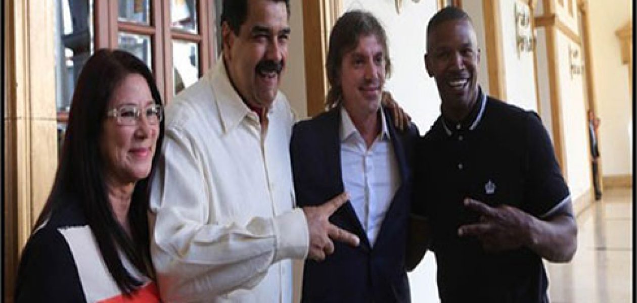 Jamie Foxx y Lukas Daniel Haas se reunieron con Maduro en Miraflores