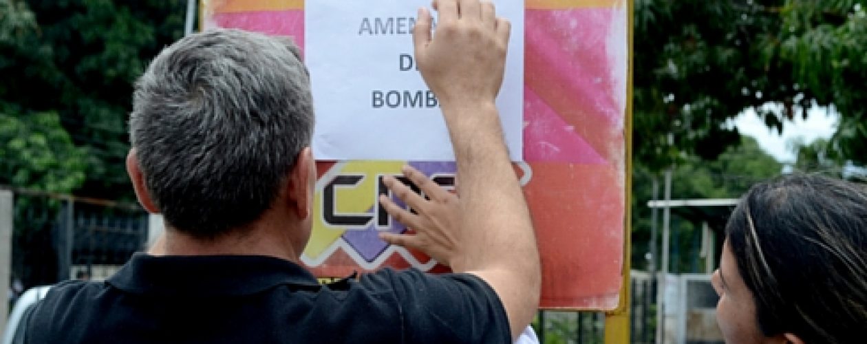 Marcha de la MUD no llegó al CNE Aragua por amenaza de bomba