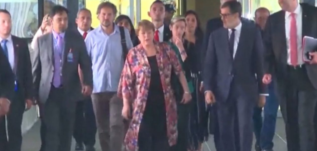 Michelle Bachelet afirmó en su llegada a Caracas promover y proteger los DDHH de todos los venezolanos