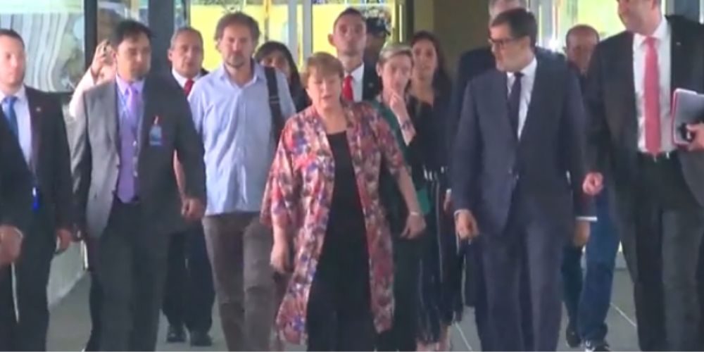 Michelle Bachelet afirmó en su llegada a Caracas promover y proteger los DDHH de todos los venezolanos