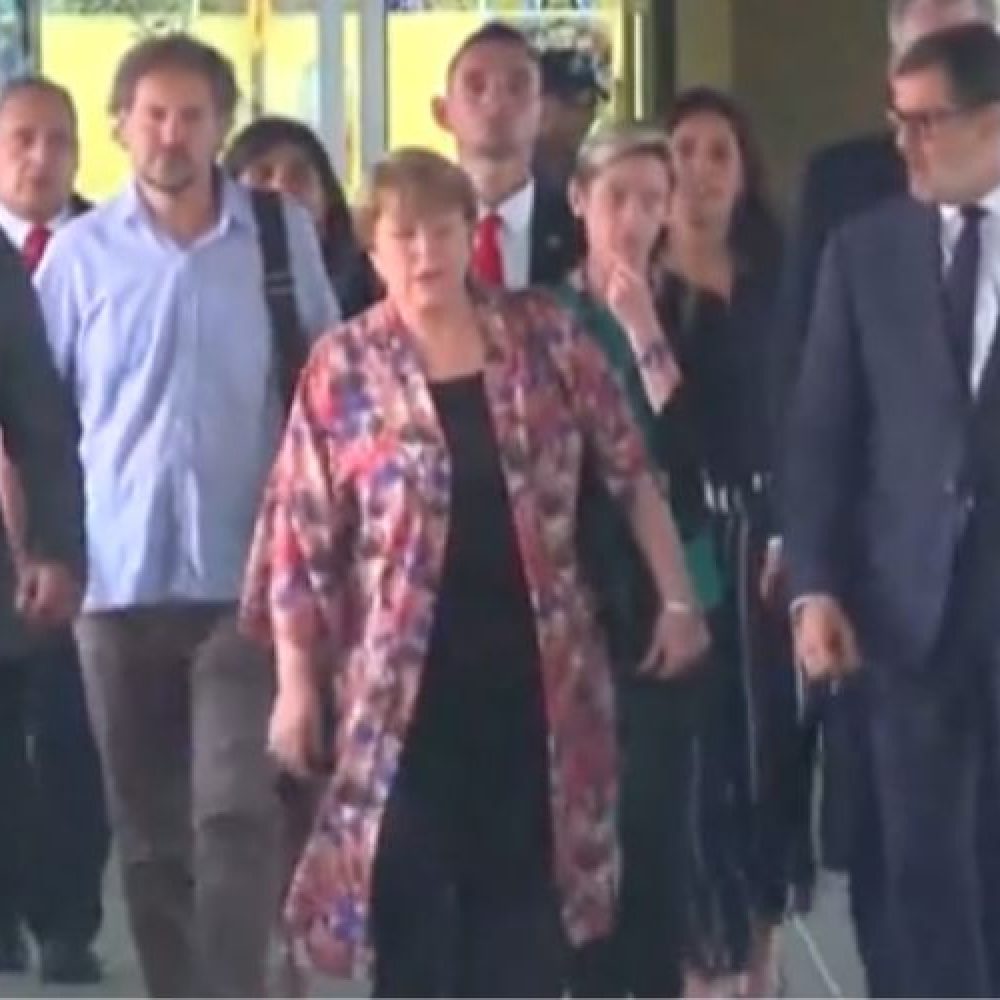 Michelle Bachelet afirmó en su llegada a Caracas promover y proteger los DDHH de todos los venezolanos