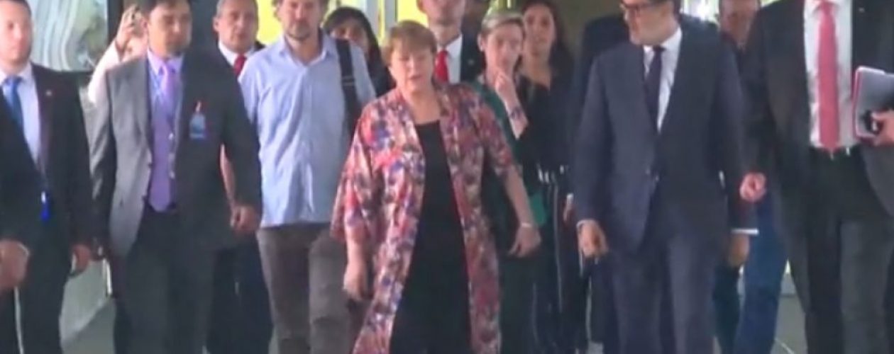 Michelle Bachelet afirmó en su llegada a Caracas promover y proteger los DDHH de todos los venezolanos