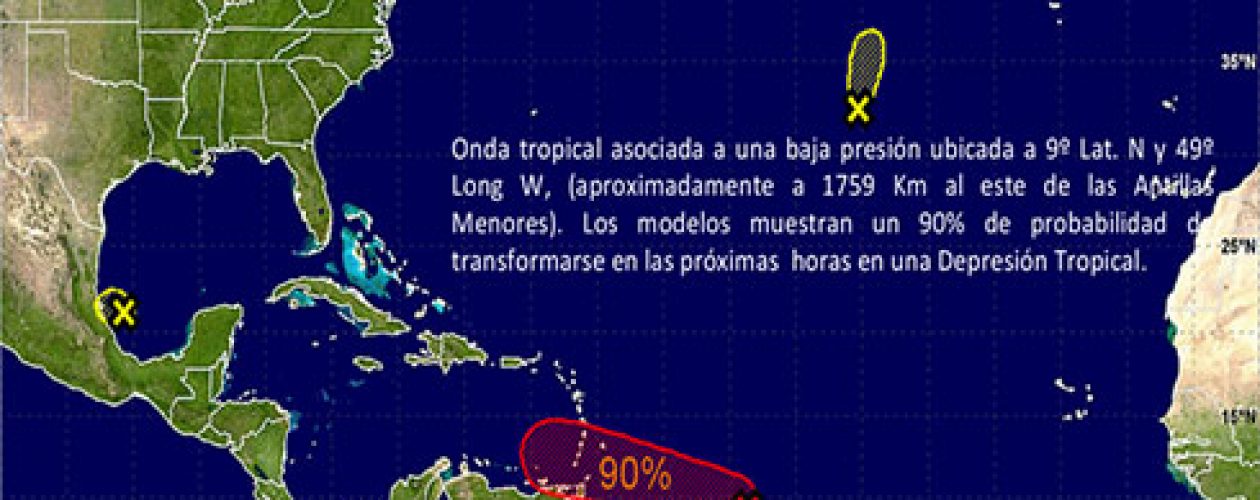 Onda Tropical en Venezuela podría transformarse en Depresión Tropical