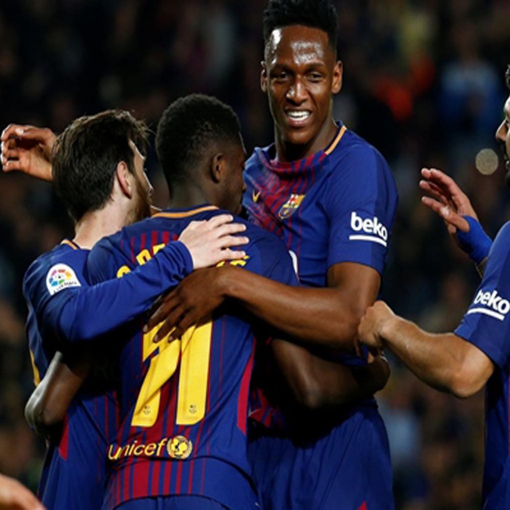 Ousmane Dembélé marcó dos tantos en la goleada del Barcelona al Villarreal 5-1