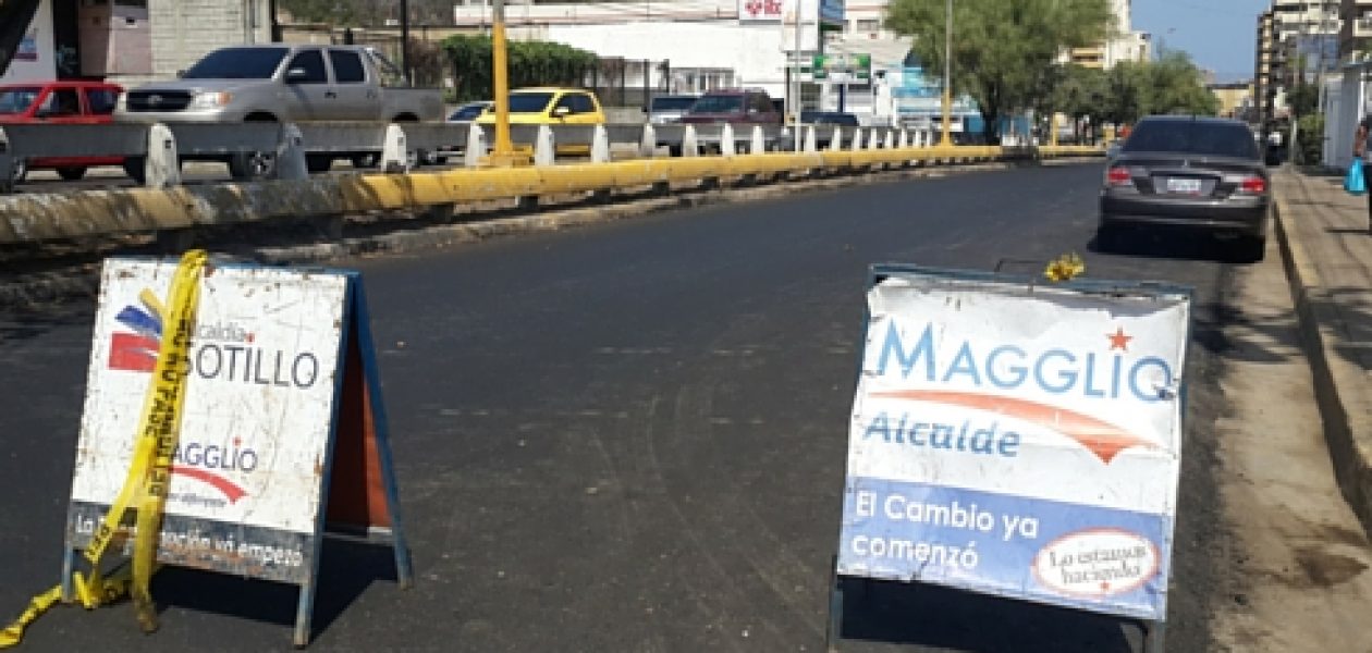 Avenida Bolívar de Puerto la Cruz en caos por asfaltado