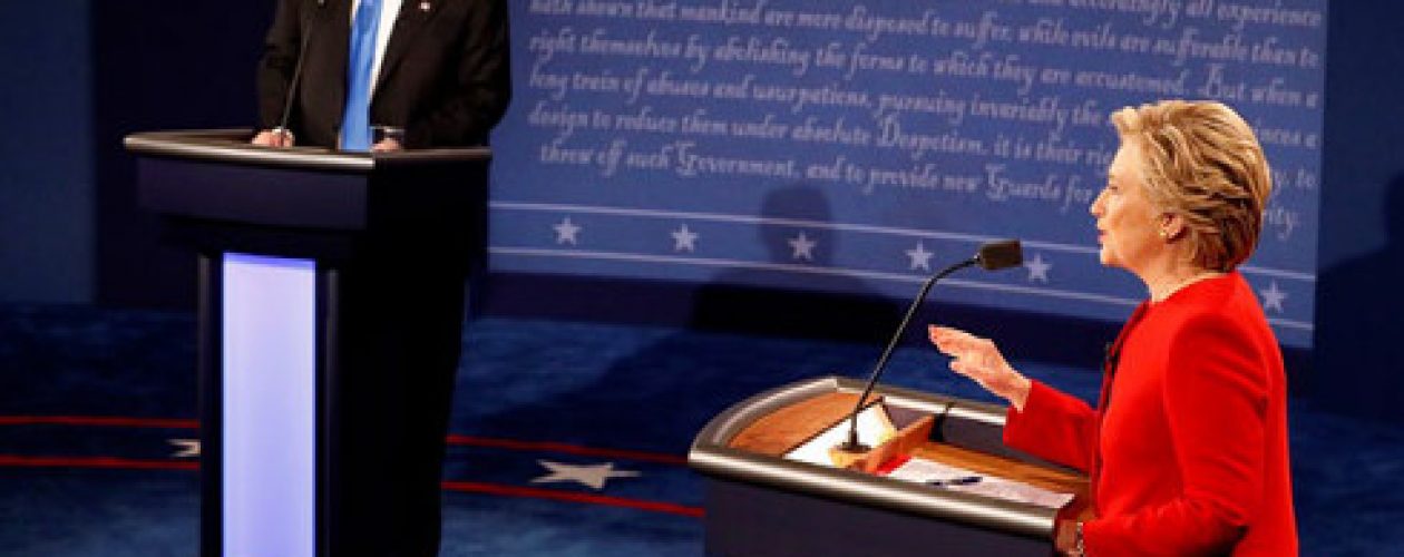 Alicia Machado presente en el debate entre Hillary Clinton y Donald Trump