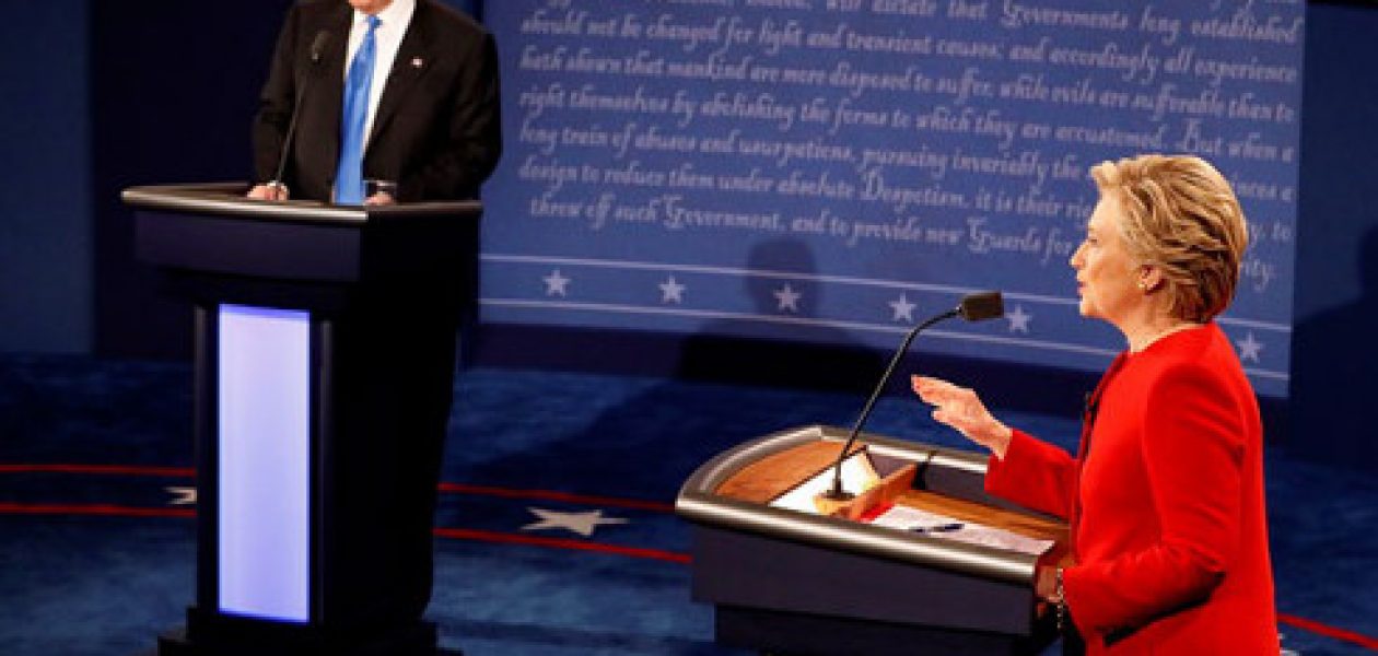 Alicia Machado presente en el debate entre Hillary Clinton y Donald Trump