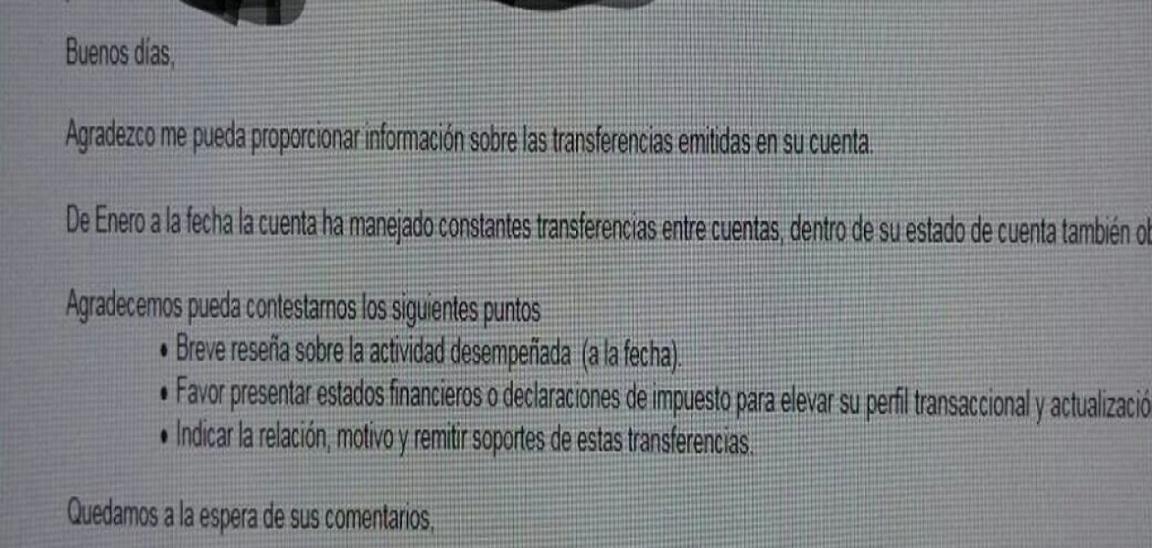 Denuncian que Banesco Panamá solicita a sus cuentas manejadas desde Venezuela detalles de las transferencias