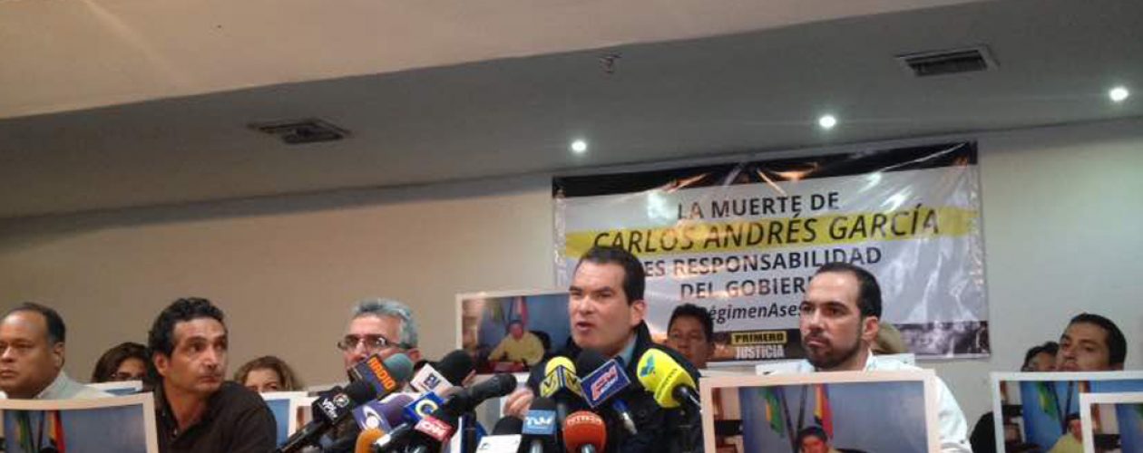 Rechazan muerte del concejal Carlos Andrés García