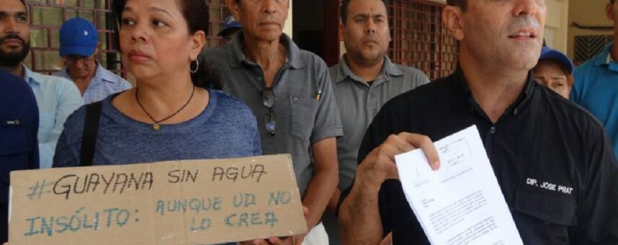 Diputado Prat solicita ante Defensoría investigar a Hidrobolívar por crisis de agua en Guayana