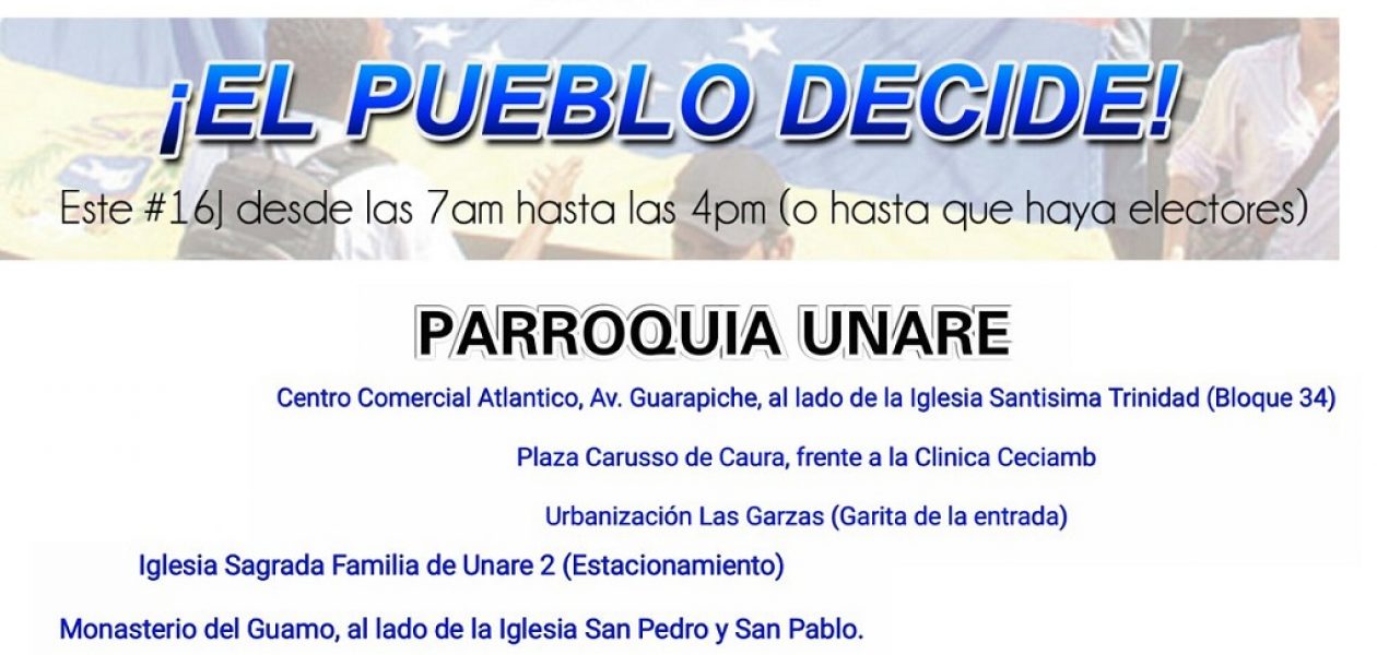 Conoce dónde votar el 16 de julio en Bolívar