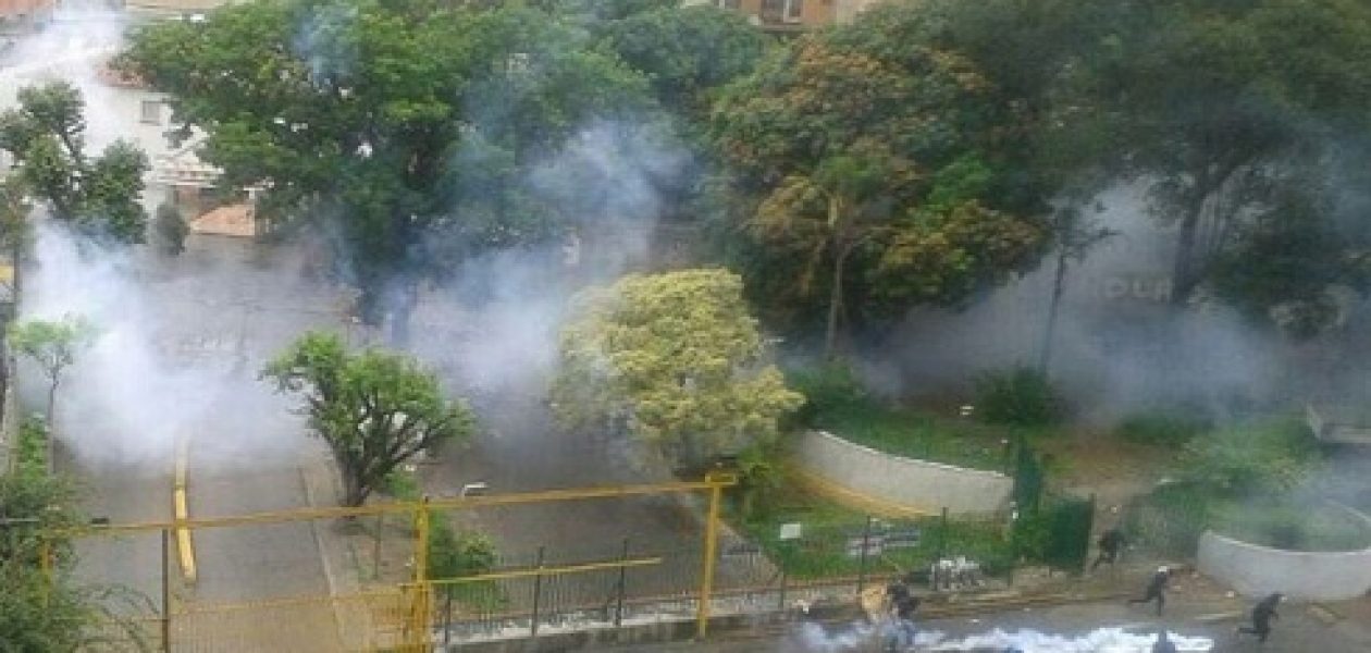 El plantón en Caracas estuvo marcado por la represión