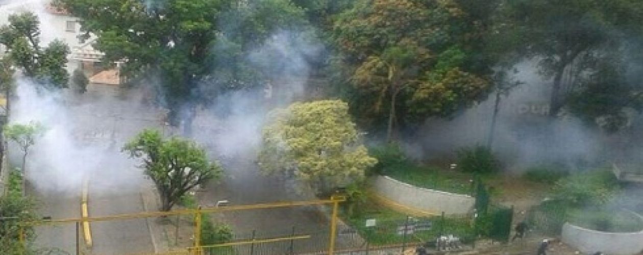El plantón en Caracas estuvo marcado por la represión