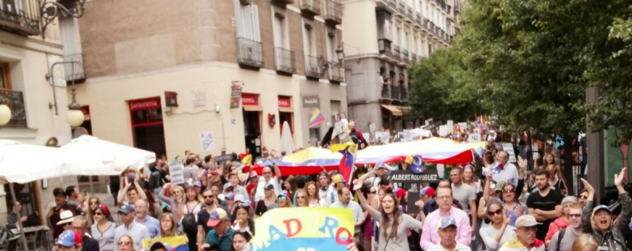 Venezolanos en Madrid alzaron sus voces en contra de las elecciones fraudulentas en el país