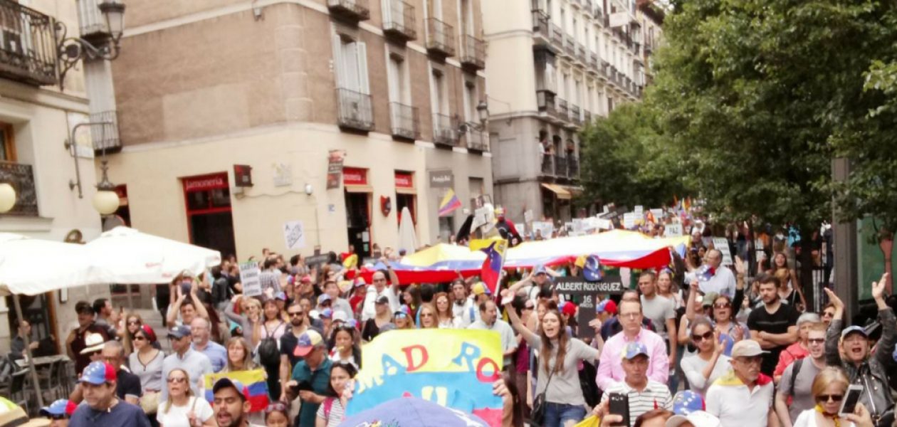 Venezolanos en Madrid alzaron sus voces en contra de las elecciones fraudulentas en el país