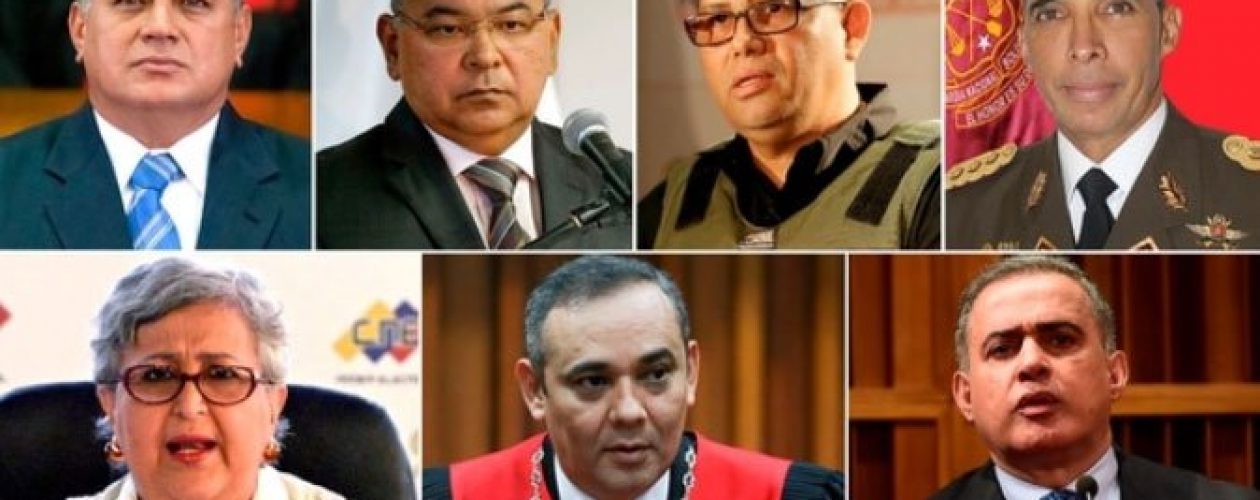 Los rostros de los siete chavistas sancionados por la UE este lunes