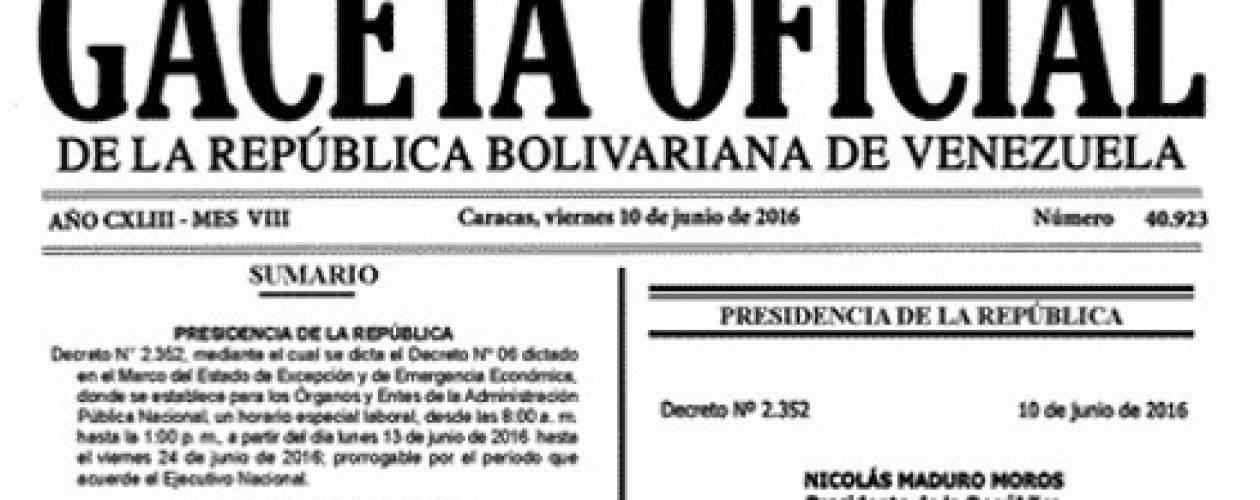 En Gaceta Oficial nuevo horario laboral para empleados públicos