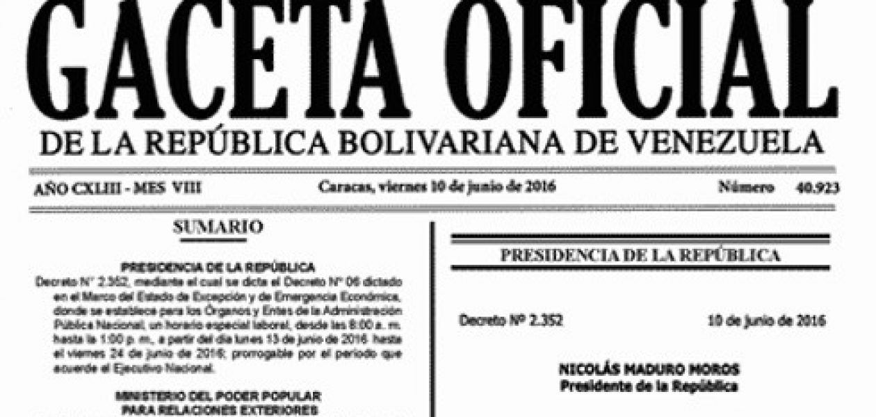 En Gaceta Oficial nuevo horario laboral para empleados públicos