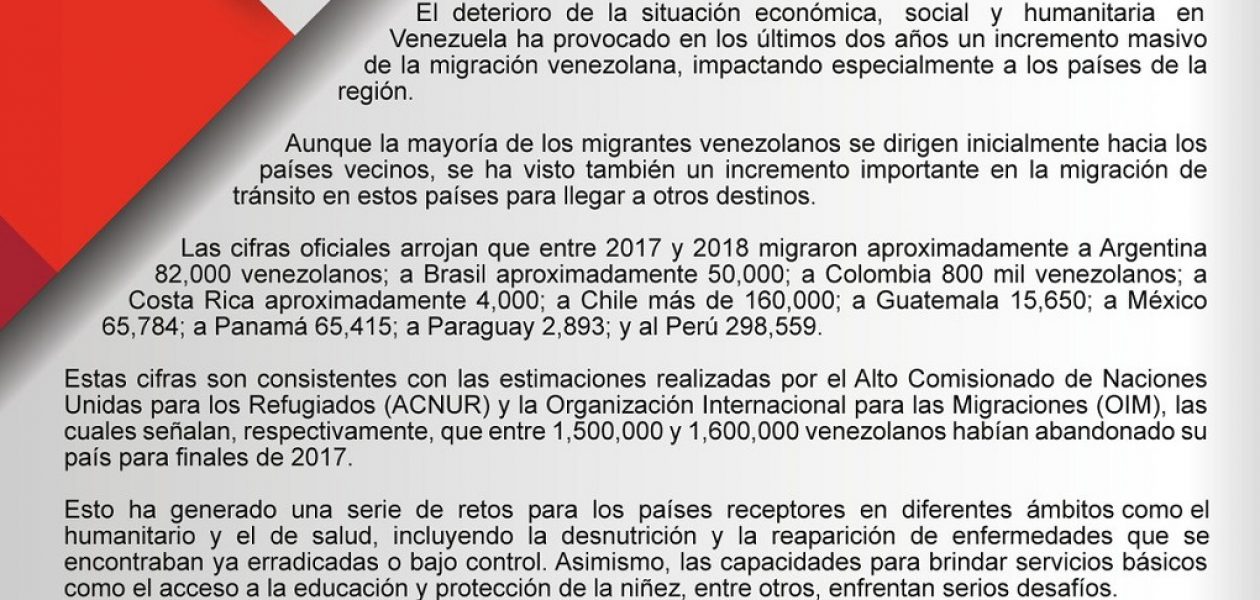 Grupo de Lima rechazó declaraciones de Maduro sobre crisis migratoria en Venezuela