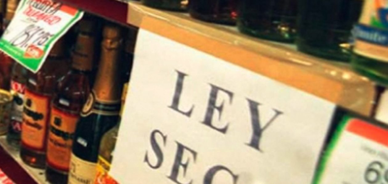 Ley Seca diciembre 2017 será desde el viernes 8 hasta el lunes 11