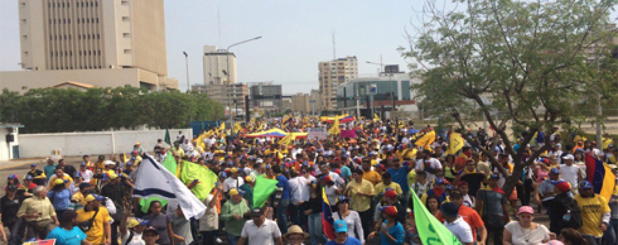 Así va la marcha de la oposición en Maracaibo