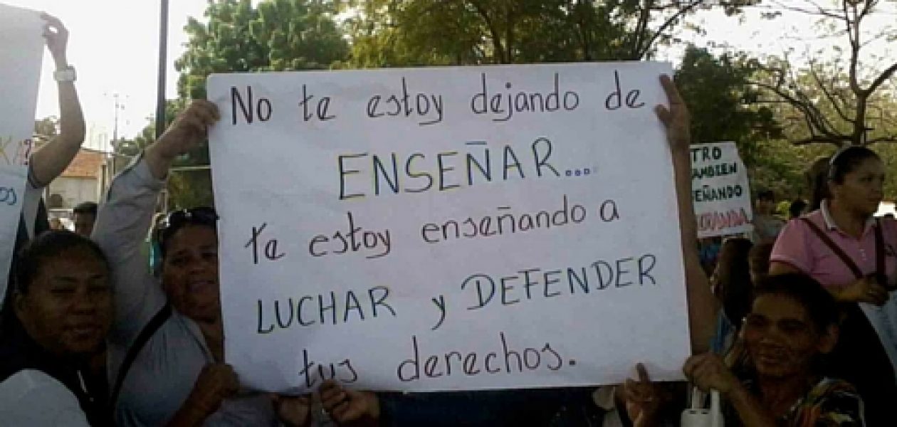 Paro de docentes en Zulia por negativa a mejoras salariales