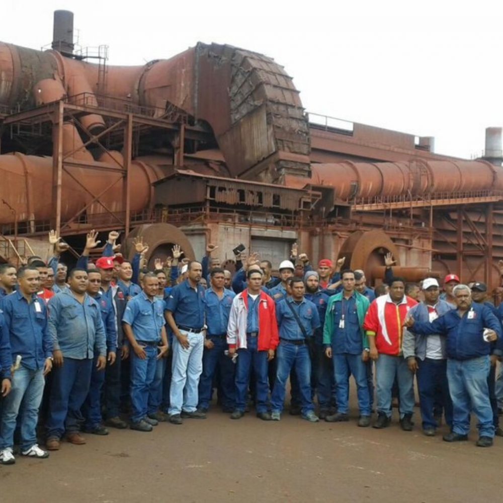 Trabajadores de Sidor protestaron por la paralización de la planta de pellas