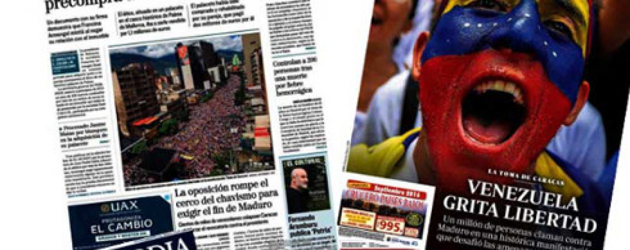 Portadas de prensa española se convierten en prensa local venezolana