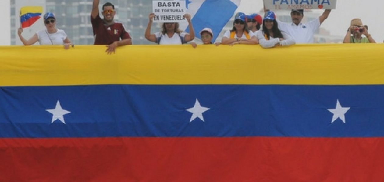 Amedrentaron la protesta de venezolanos en Panamá