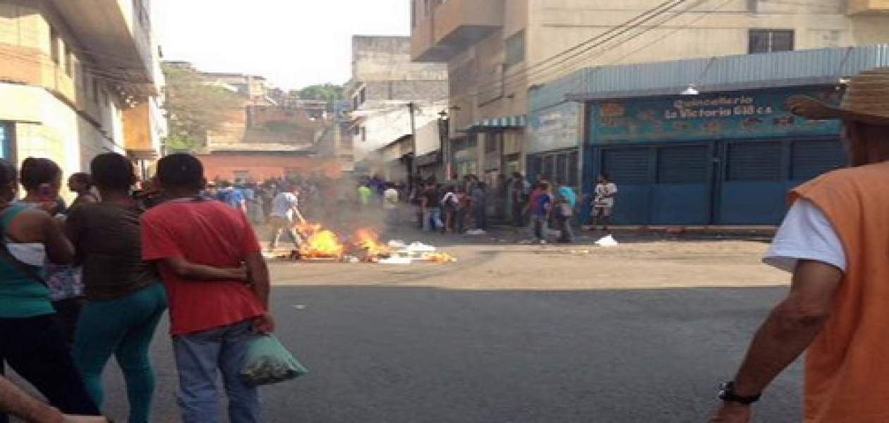 Protestas en Guarenas por tercer día consecutivo