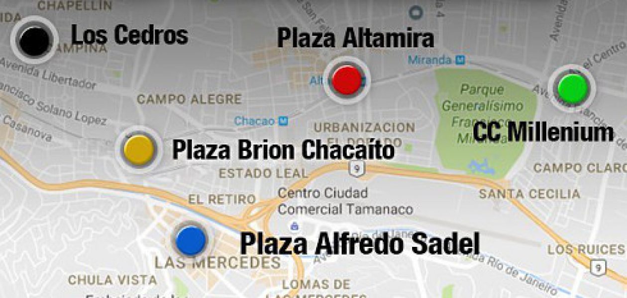 Estos son los puntos de concentración de la marcha en Caracas  