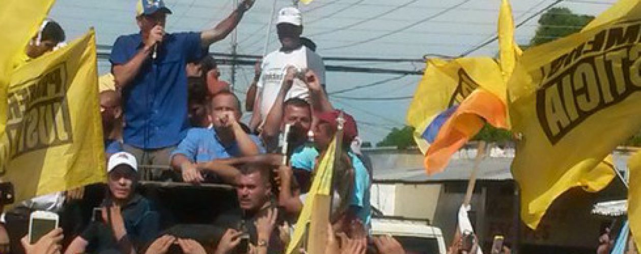 Capriles promueve propuesta de referéndum revocatorio en Guayana