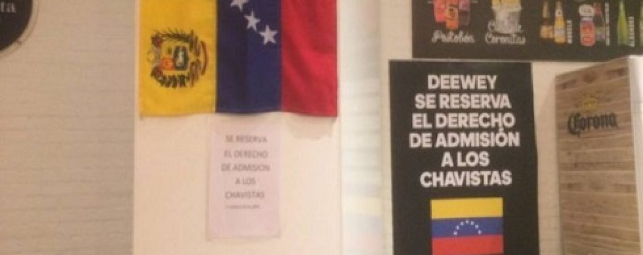 Restaurante de Madrid prohíbe entrada a chavistas