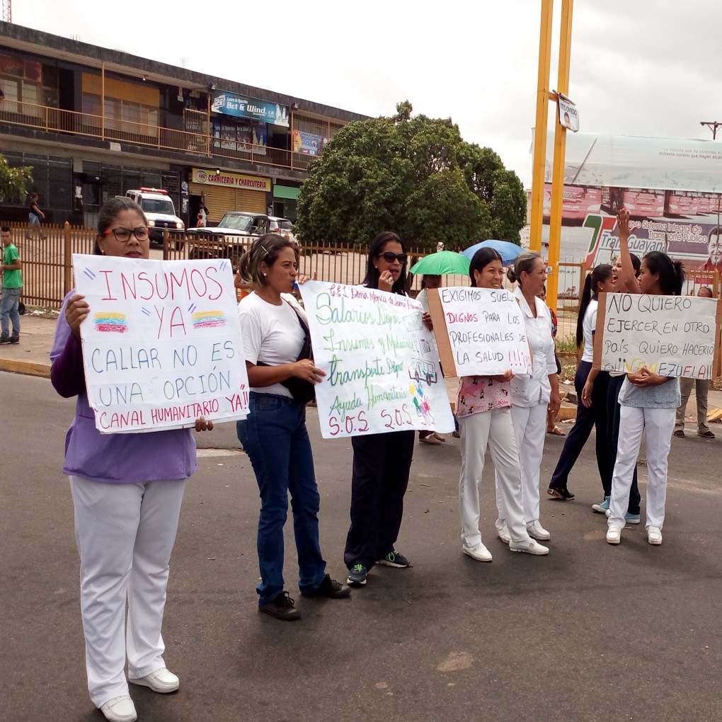 Así fue la protesta de salud en Ciudad Guayana